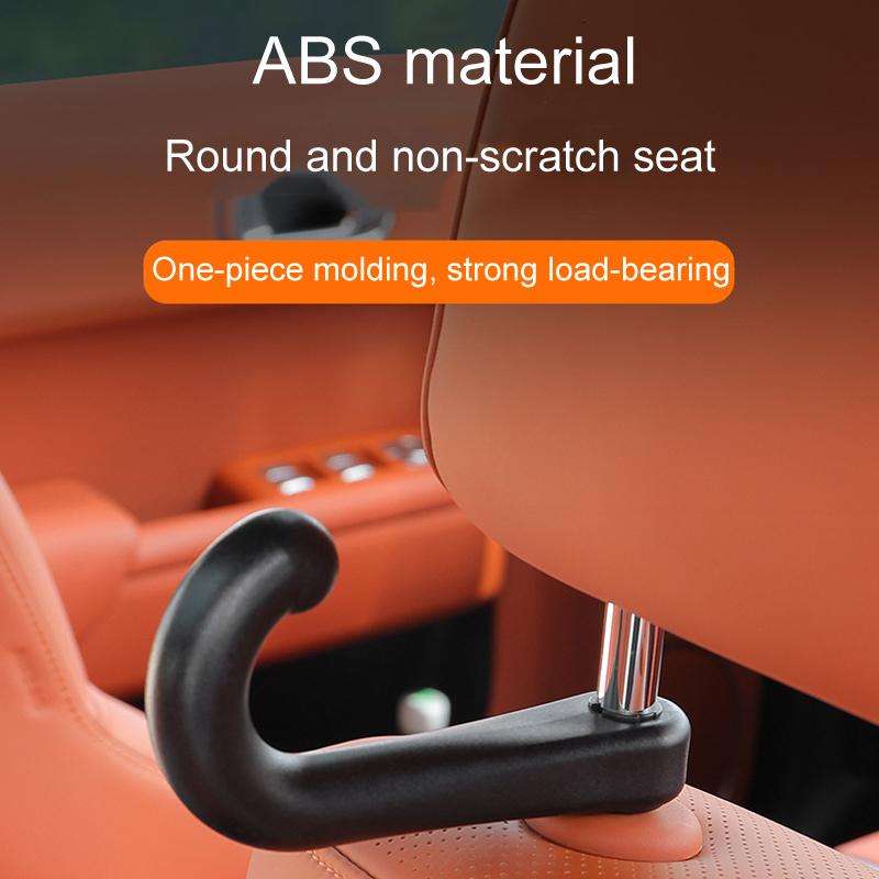 1pair Car Rear Seat Concealed Hook(Black)