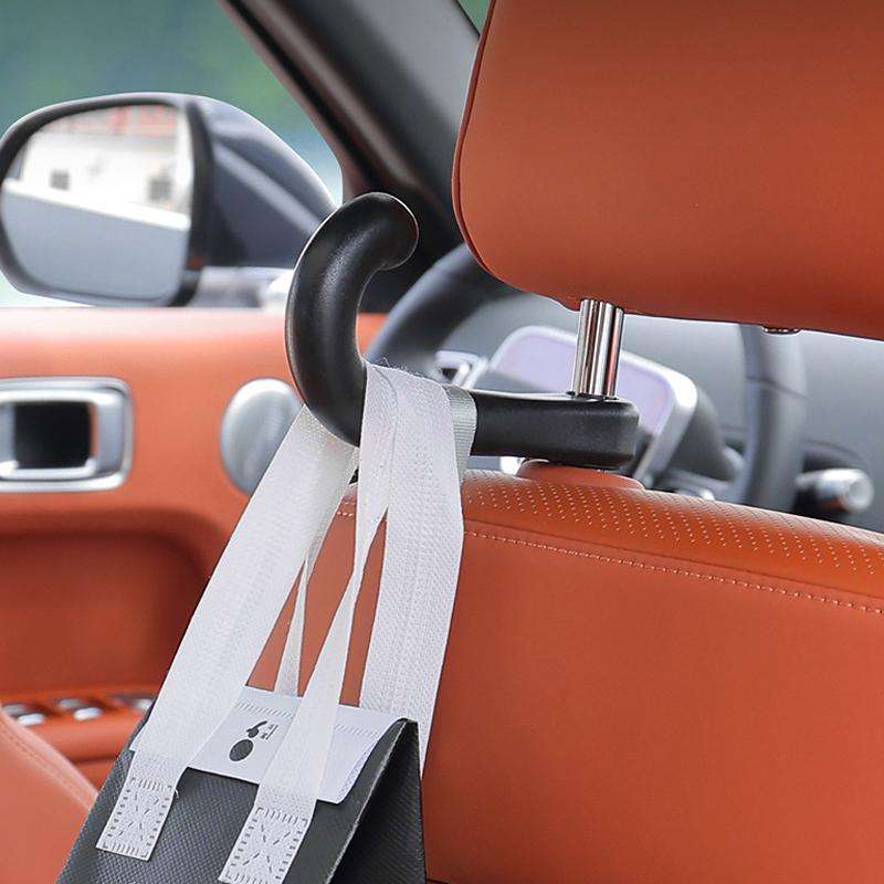 1pair Car Rear Seat Concealed Hook(Black)