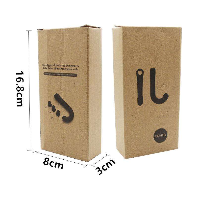 1pair Car Rear Seat Concealed Hook(Black)