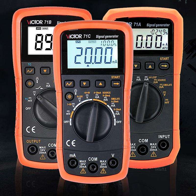 Victor Output Current Voltage Process Signal Source Multimeter, Model: VC71B