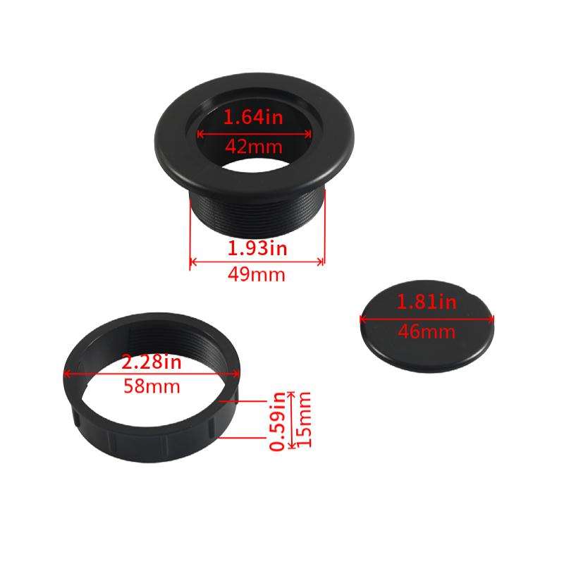 1.63 Inch RV Sunshade Eyelet Plug Cap(Black)