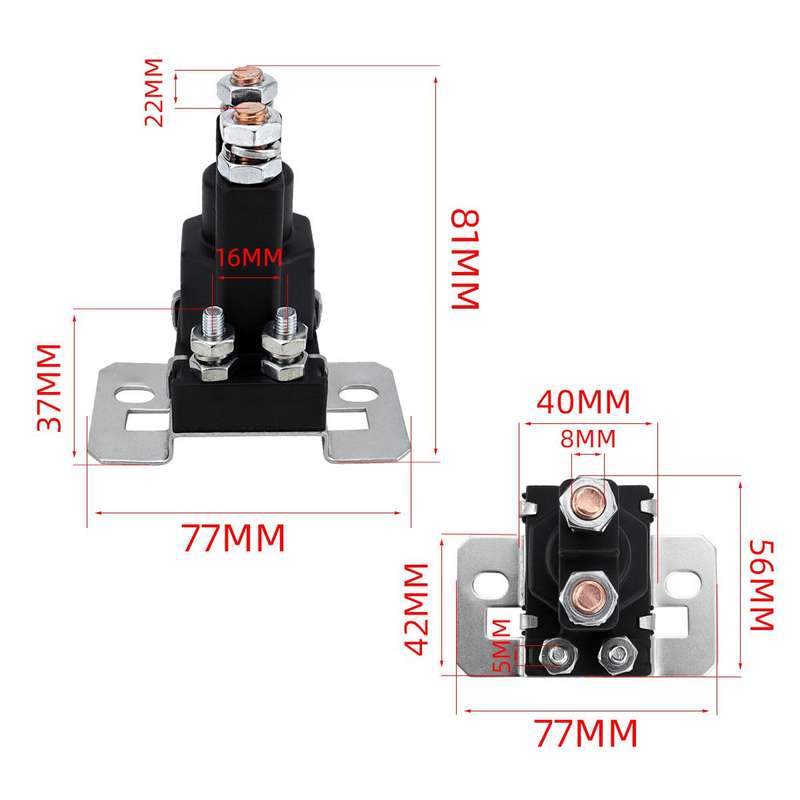 12V DC High Current Quick Start Relay For Cars And Yachts(With 100A Fuse Tube)
