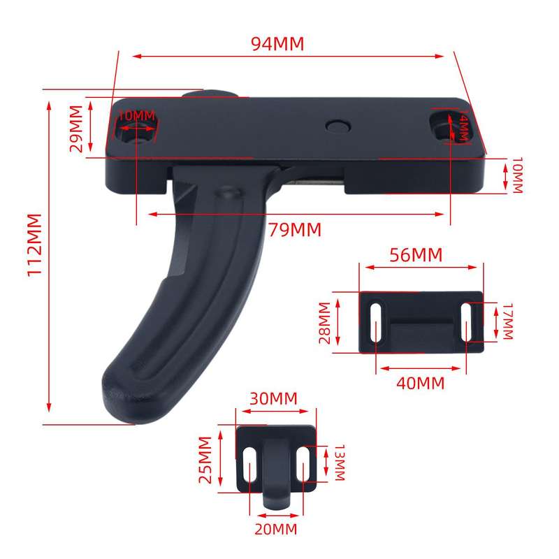RV Screen Three-section Split Telescopic Rod L-shaped Replacement Handle, Specifications: Right Hand