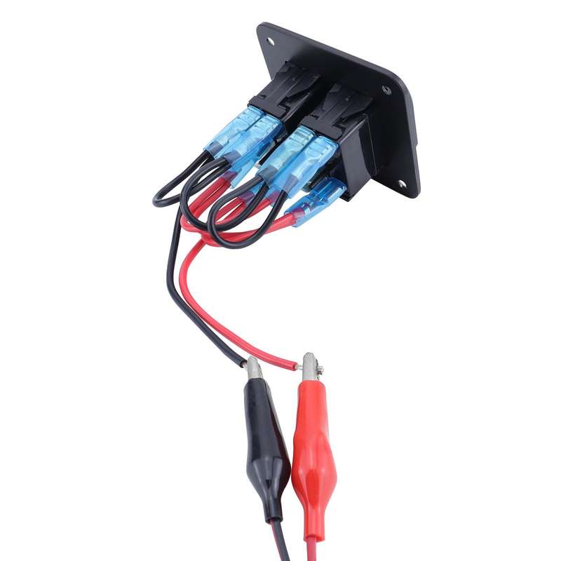 Blue Light Laser Engraved Panel Combination Switch For Car Boat, Specifications: 2-digit Panel
