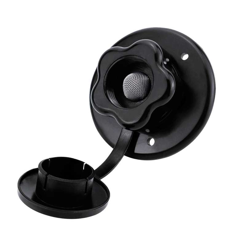 RV Ship Flange Threaded Leak-proof Water Inlet Connector Check Valve, Specifications: Black 3
