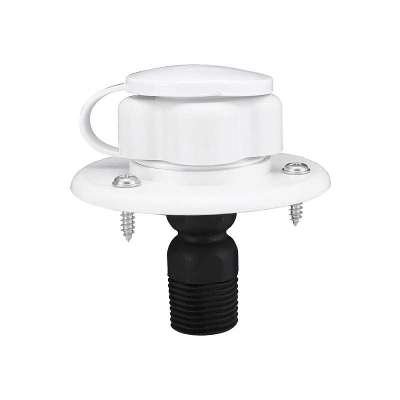 RV Ship Flange Threaded Leak-proof Water Inlet Connector Check Valve, Specifications: White 3