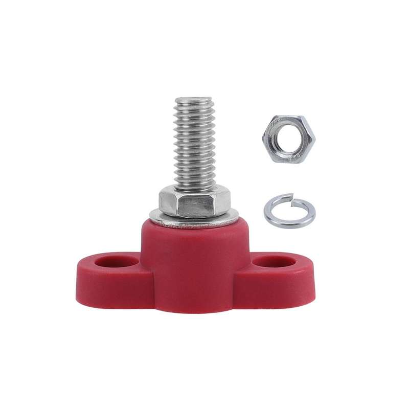 12V RV Yacht M10 Single Pole Battery Terminal, Color: Red