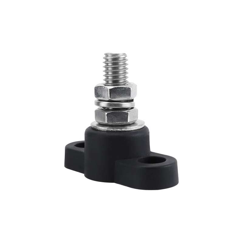 12V RV Yacht M10 Single Pole Battery Terminal, Color: Black