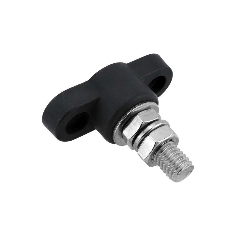 12V RV Yacht M10 Single Pole Battery Terminal, Color: Black