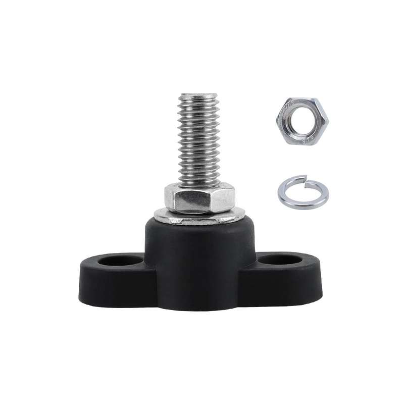 12V RV Yacht M10 Single Pole Battery Terminal, Color: Black