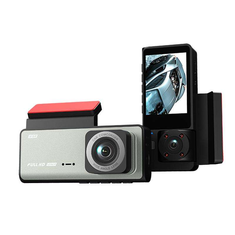 G71 HD 1080P Three-Lens 2.0-Inch Infrared Night Vision Driving Recorder, Spec: No WIFI