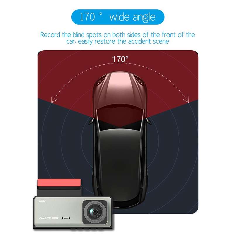 G71 HD 1080P Three-Lens 2.0-Inch Infrared Night Vision Driving Recorder, Spec: No WIFI
