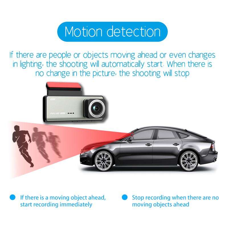 G71 HD 1080P Three-Lens 2.0-Inch Infrared Night Vision Driving Recorder, Spec: No WIFI
