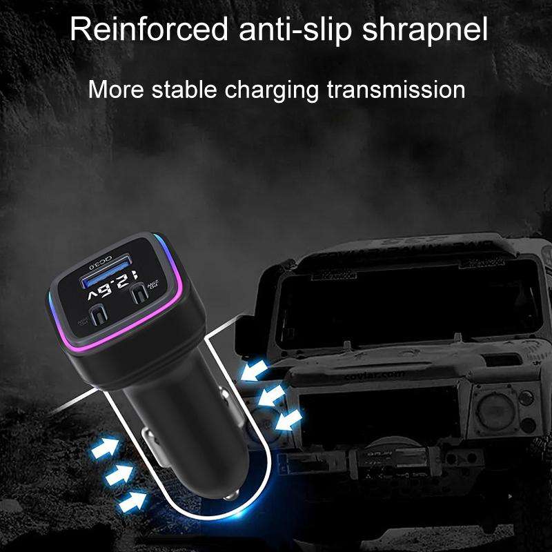 GE01 Powerful Output Colorful Ambient Lights Car Quick Charger