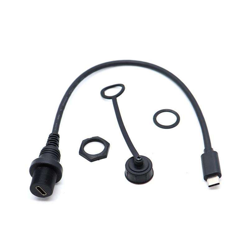 Type-C 3.0 0.3m Male To Female Extension Cable Car Waterproof Wire
