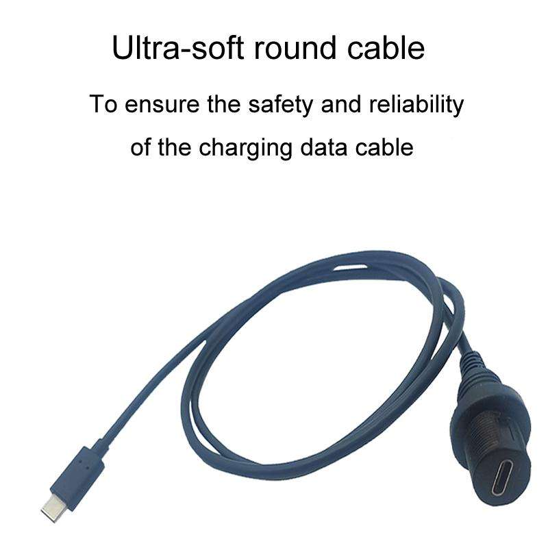 Type-C 3.0 0.3m Male To Female Extension Cable Car Waterproof Wire