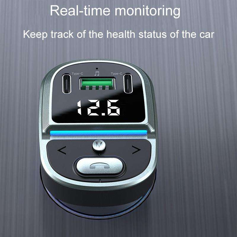 GZ07 Car Voltage Digital Display Fast Charger Vehicle MP3 Bluetooth Player