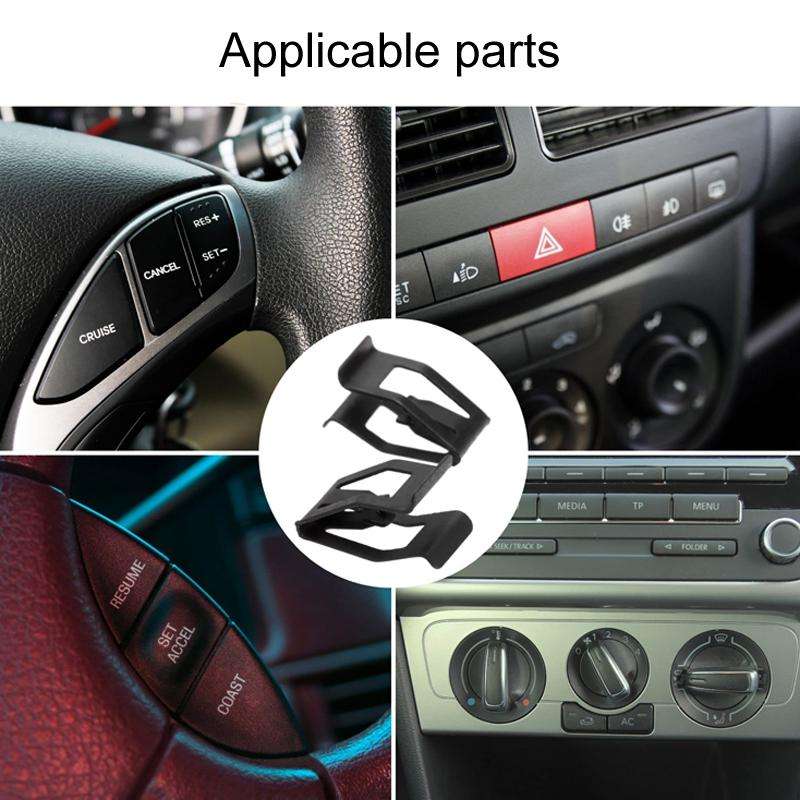 10pcs / Pack Universal For Car Dashboard Decorative Metal Clips