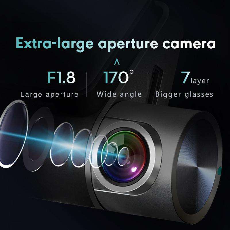 Anytek T3 PRO 2 inch 2K HD Night Vision Car Recorder Hidden Car Camera Front & Rear Dual Recording(B