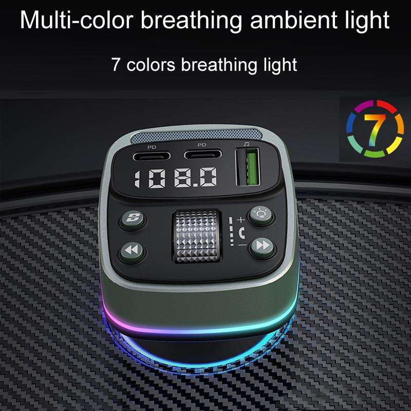GZ08 Car Voltage Display Fast Charger Subwoofer MP3 Bluetooth Player