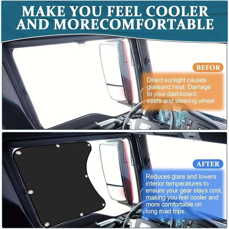 2pcs Car Sun Protection Heat Insulation Sunshade Front Side Curtains