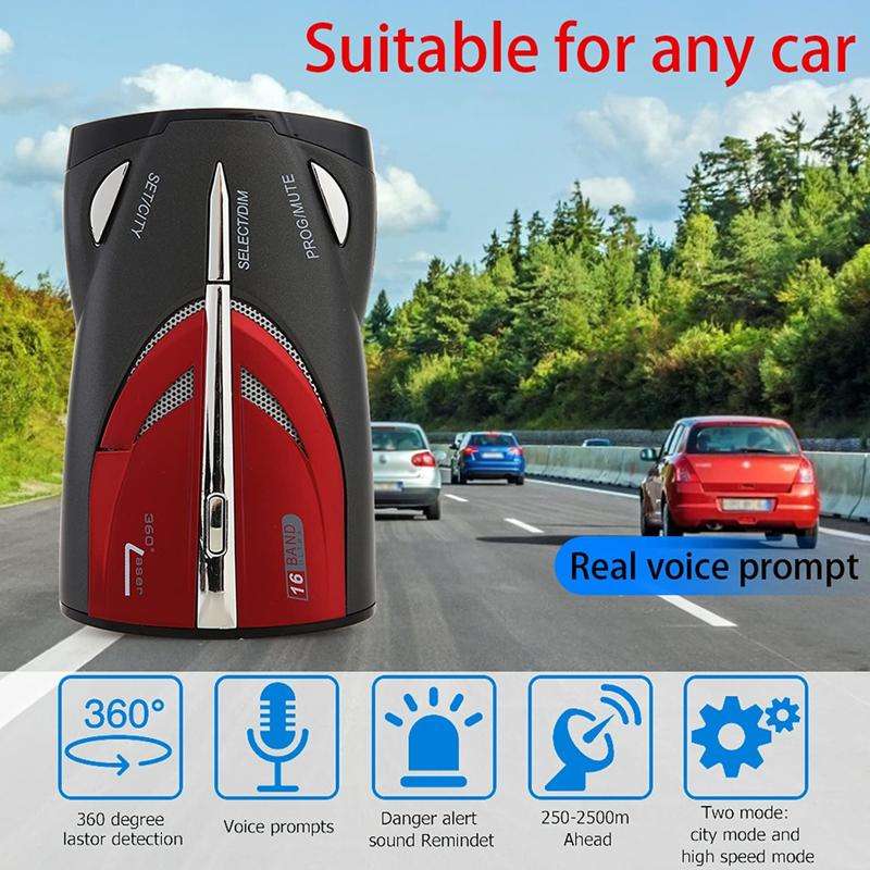 Car Radar Speed Detector Car Laser Enhanced Electronic Dog, Support English / Russian