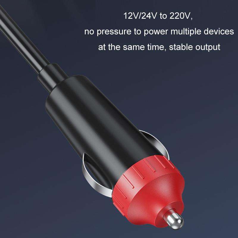 12V24V To 220V Car Multi-Function Inverter Socket Fast Charger(With Digital Display)