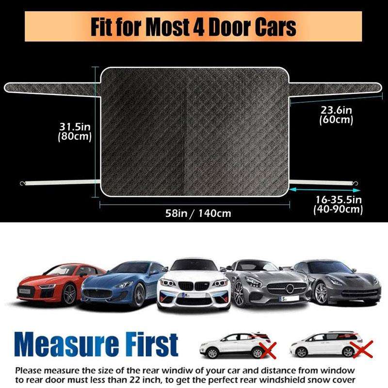 140 x 80cm Car Rear Window Thickened Sun Shield All-Weather Protective Cover(Silver)