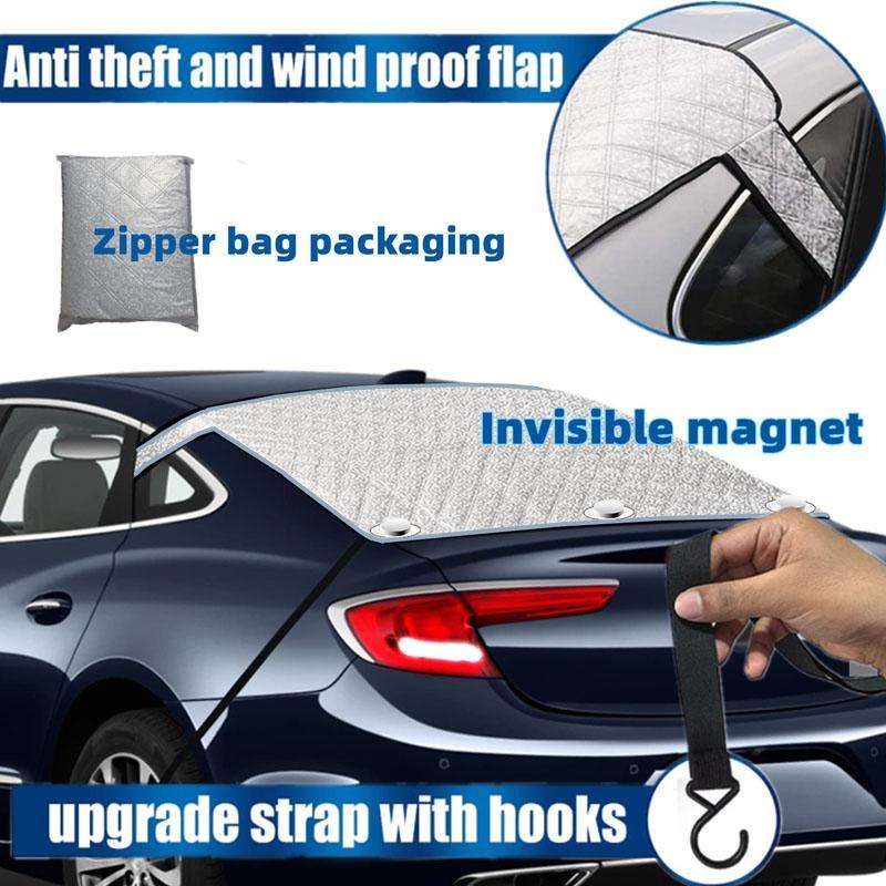 140 x 80cm Car Rear Window Thickened Sun Shield All-Weather Protective Cover(Silver)