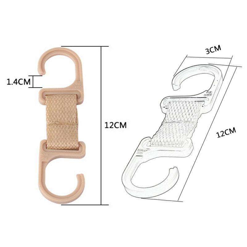 4pcs / Set Car Seatback Headrest Hooks Hidden Anti-Knock Car Rear Seat Organizer Hangers(Beige)