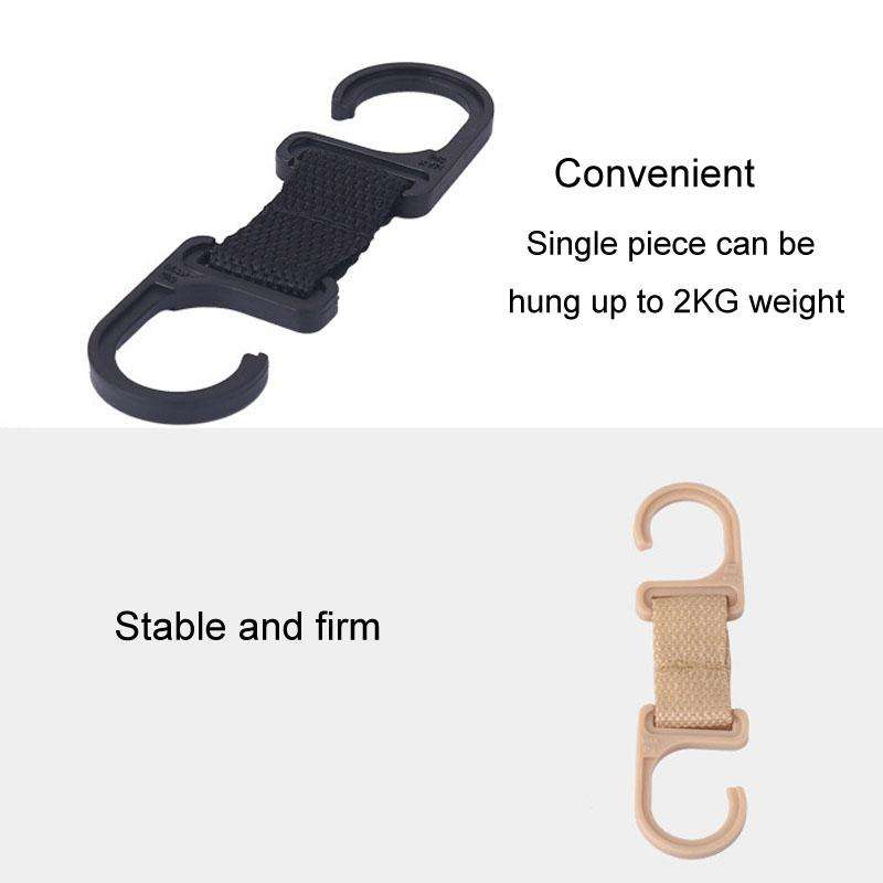 4pcs / Set Car Seatback Headrest Hooks Hidden Anti-Knock Car Rear Seat Organizer Hangers(Beige)