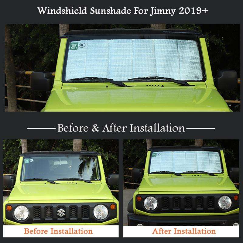 122 x 45cm For Suzuki Jimny2019+ Automobile Windshield Sunshade Interior Modification Heat Insulatio