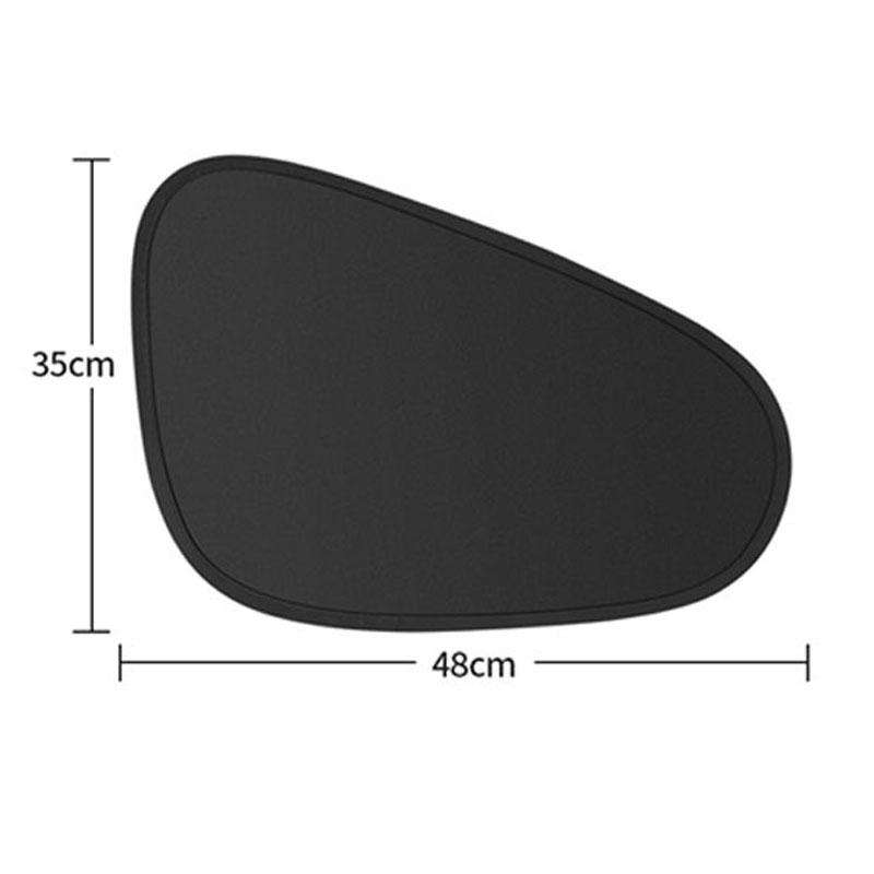 1pair Car Quick Installation Static Film Adsorption Opaque Window Sunshade, Style: Front(Black)
