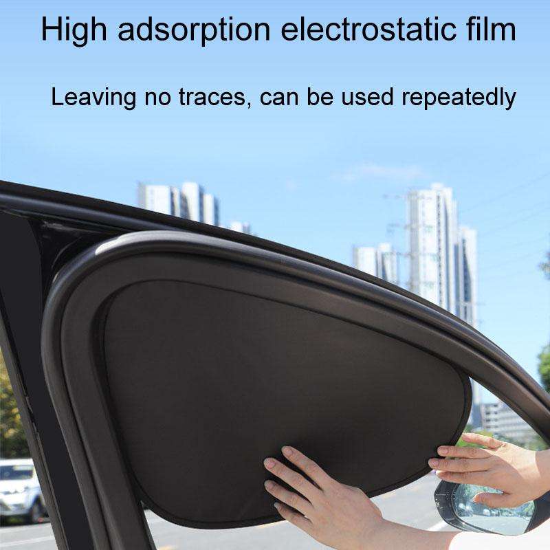 1pair Car Quick Installation Static Film Adsorption Opaque Window Sunshade, Style: Front(Black)