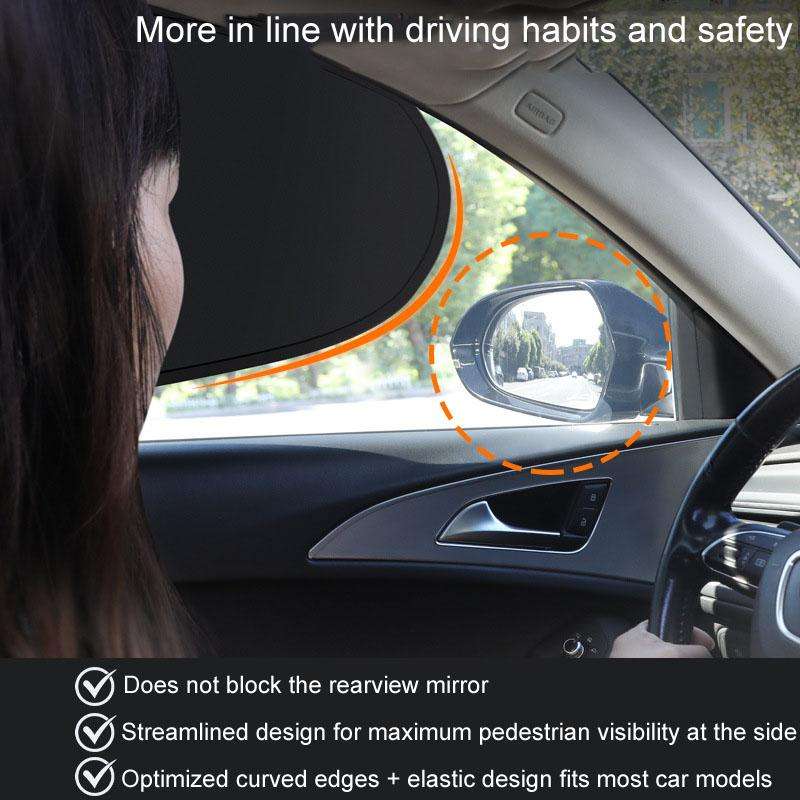 1pair Car Quick Installation Static Film Adsorption Opaque Window Sunshade, Style: Front(Black)