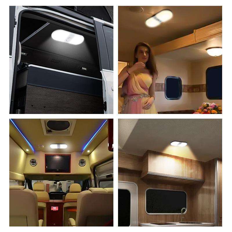 12-24V RV Light 180 LEDs 3-Color Temperature Dimmable Roof Light FC02