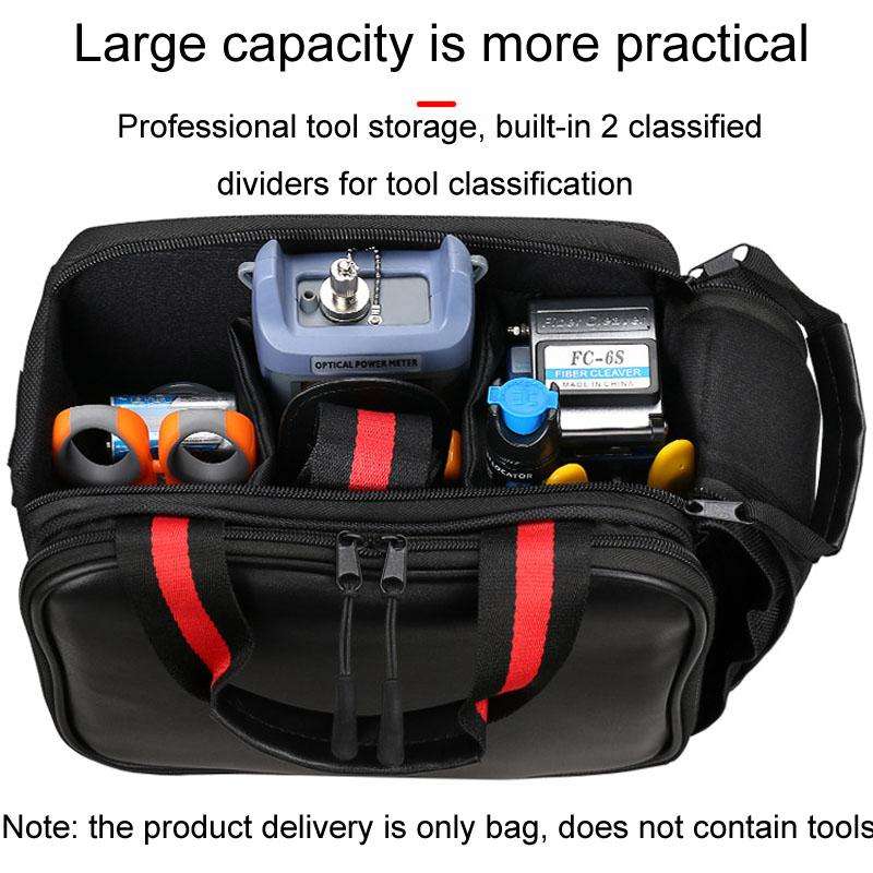 25.5 x 14.5 x 20cm Fiber Optic Cold Splicing Tools Classification Storage Bag Optical Power Meter Re