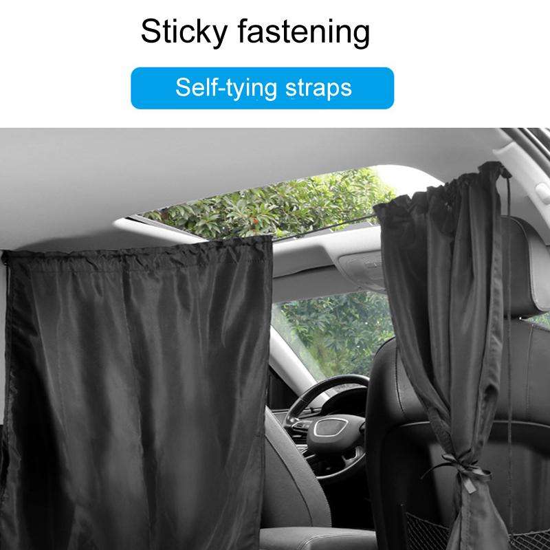 5pcs / Set Car Rear Side Blackout Sunshade Curtains Automobile Privacy Sunshade(Black)