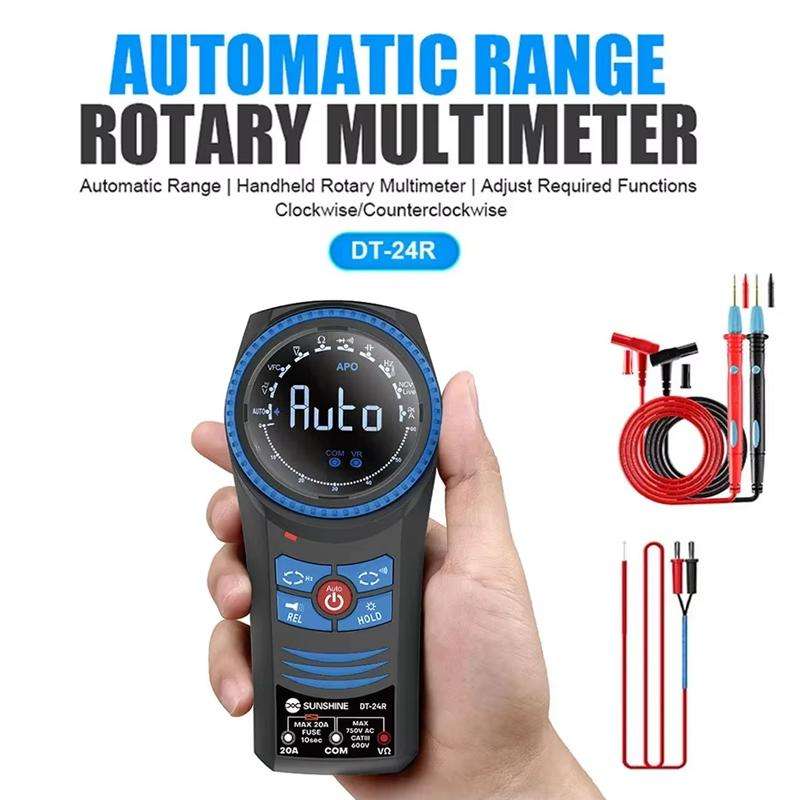 SUNSHINE DT-24R Rotary Auto Ranging Multimeter Voltage Resistance Measurement Buzzer