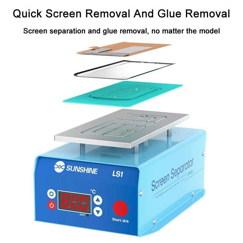 SUNSHINE LS1 Mobile Phone LCD Screen Repair Heated Separator Curved Straight Screen Frame Removal Ma