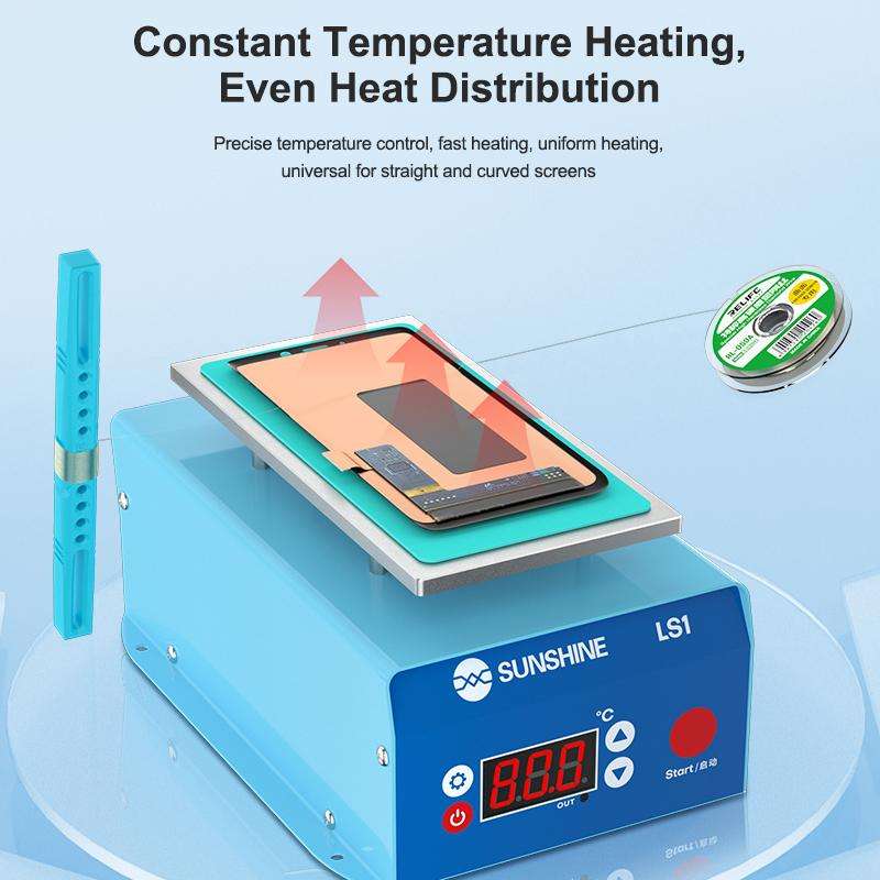 SUNSHINE LS1 Mobile Phone LCD Screen Repair Heated Separator Curved Straight Screen Frame Removal Ma
