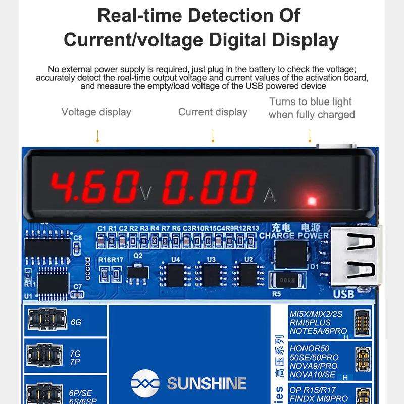 SUNSHINE SS-916 Ultra Charging Activation Fixture 5-9V Adaptive Voltage Support iPhone 16 Series and