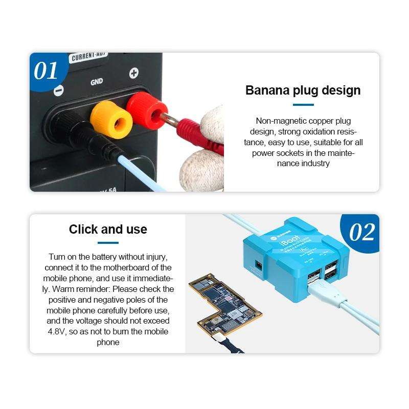 SUNSHINE iBoot B For Android 5V Power Cable Mobile Phone Repair Tool Battery Power Test Boot Cable