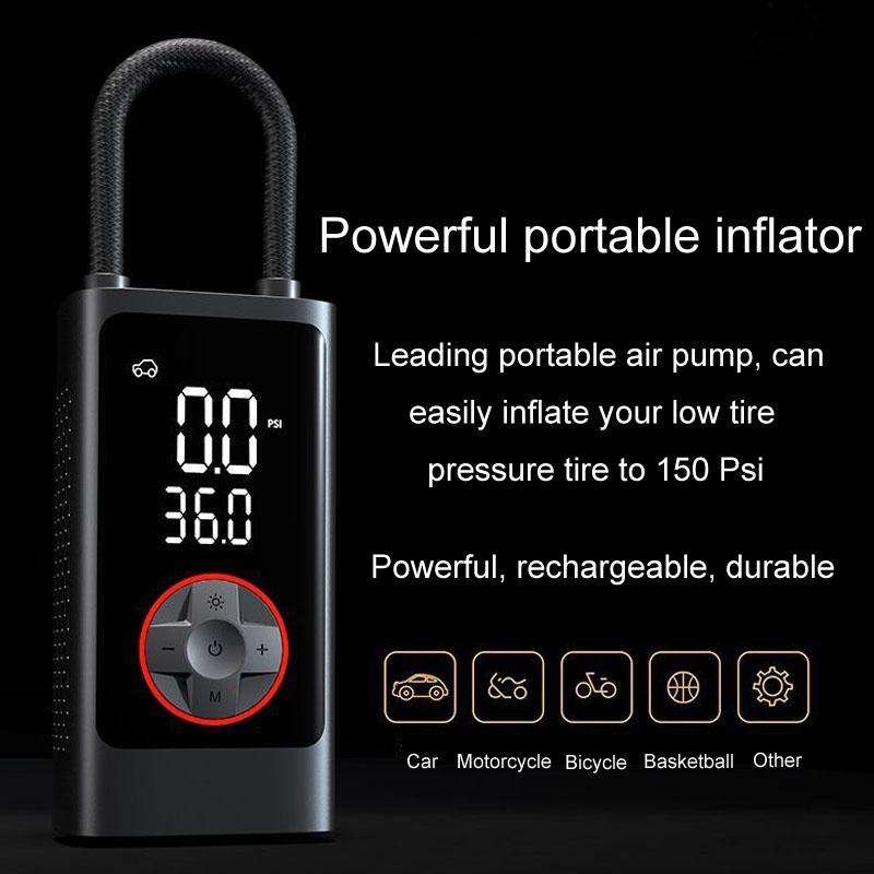 ATJ-004 Smart Wireless Digital Display Portable Car Tire Pump Multi-Function Inflator(Lithium Batter