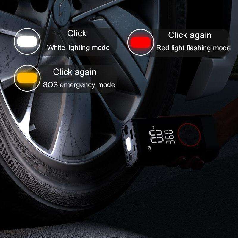 ATJ-004 Smart Wireless Digital Display Portable Car Tire Pump Multi-Function Inflator(Lithium Batter