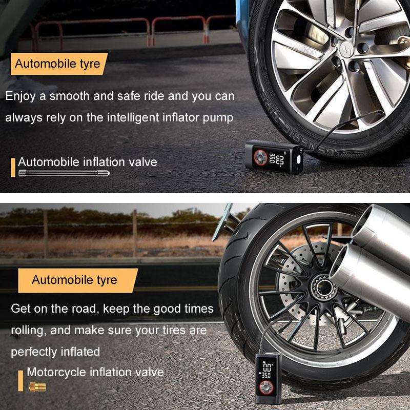ATJ-004 Smart Wireless Digital Display Portable Car Tire Pump Multi-Function Inflator(Lithium Batter