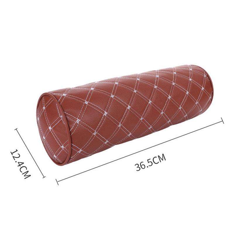 Cylinder Model Car Headrest Neck And Waist Protection Cushion(Brown)