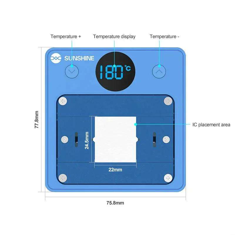 SUNSHINE SS-T12C IC Chip Heating Glue Remover Mobile Phone Repair Chip Fast Heating Efficient Glue R