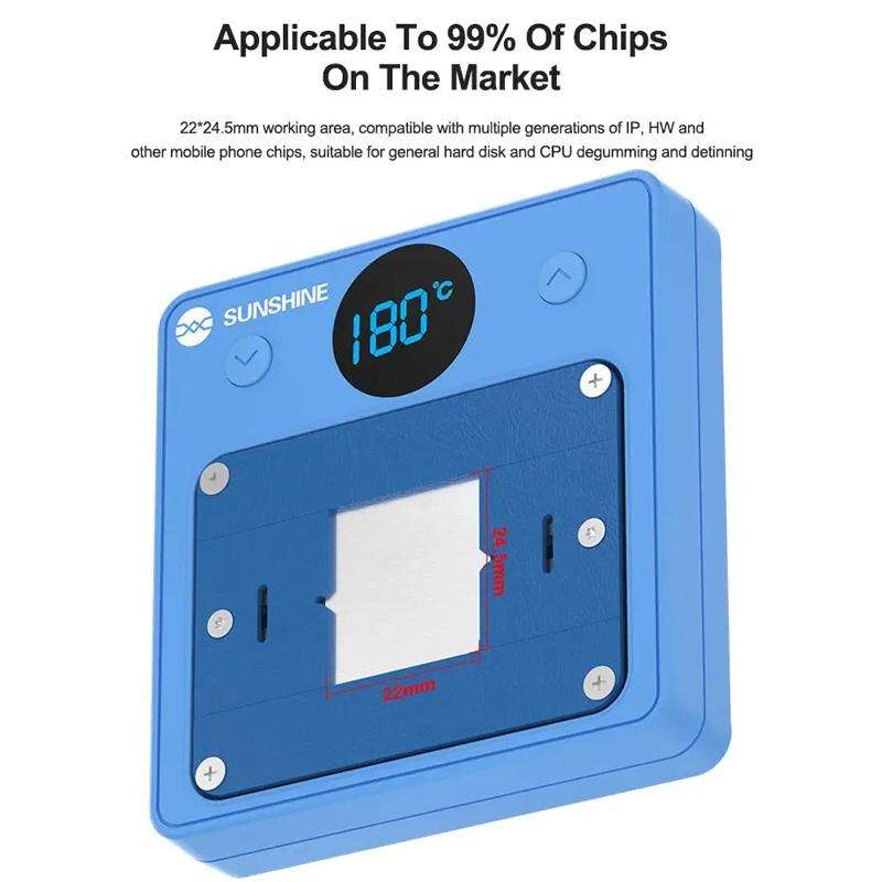 SUNSHINE SS-T12C IC Chip Heating Glue Remover Mobile Phone Repair Chip Fast Heating Efficient Glue R