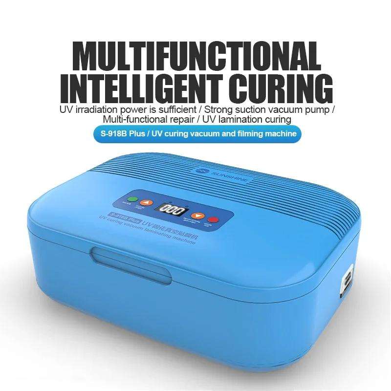 SUNSHINE S-918B Plus UV Curing Box Mobile Phone LCD Screen OCA Bonding Vacuum Laminated Machine(EU P